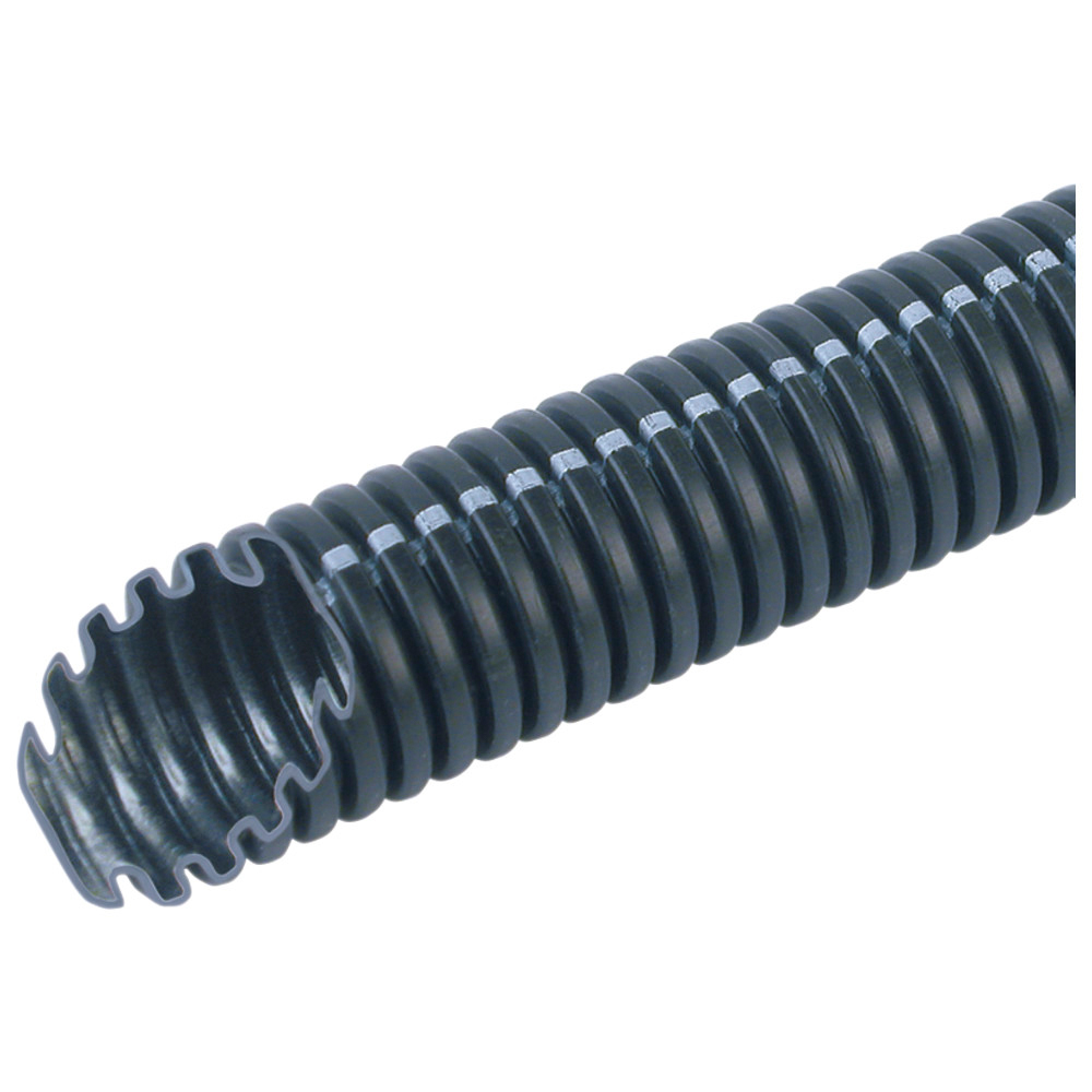 Kunststoffwellrohr FFKu-EL-F-LS0H, 16,0 x 10,1 mm, schwarz