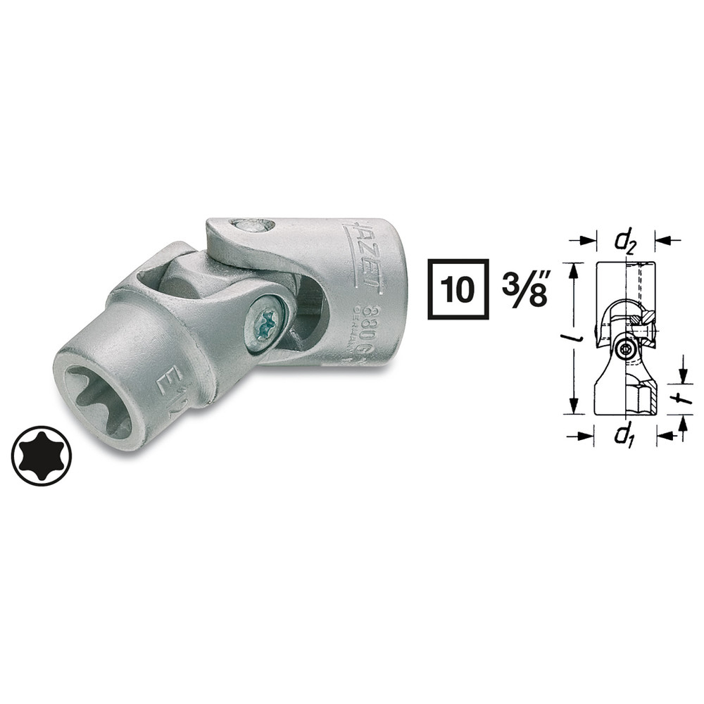 Steckschlüssel-Einsatz TORX 880G-E14 - Vierkant hohl 10 mm (3/8 Zoll) - Außen