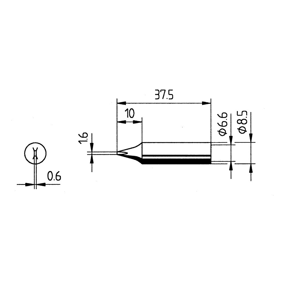Ersa Lötspitze Serie 842, YD/1,6 mm, meißelförmig, 1 Stück