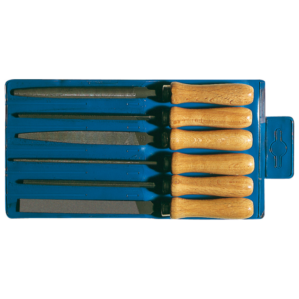 Schlüsselfeilen-Satz, 6-teilig, in Kunststofftasche, 100 mm H2