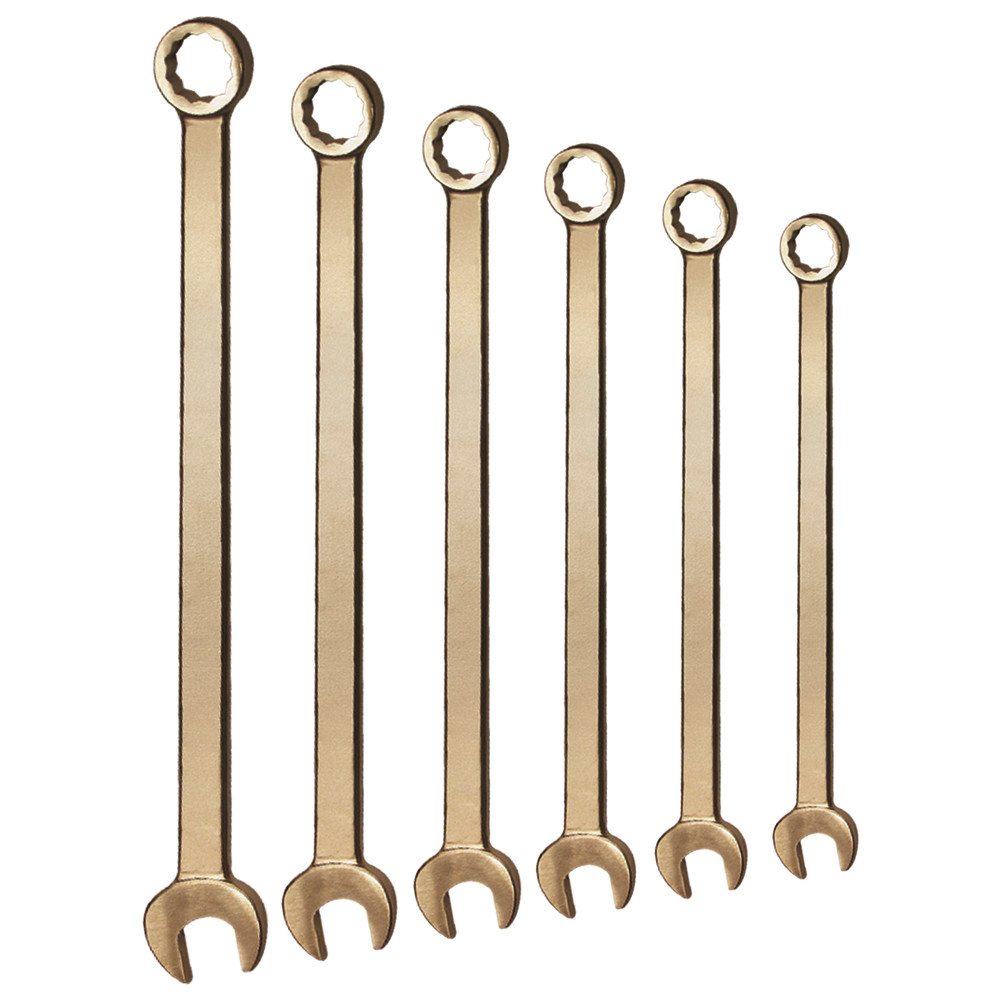 Ringmaulschlüssel-Satz funkenfrei, extra lang, 10-teilig, 10 - 32 mm