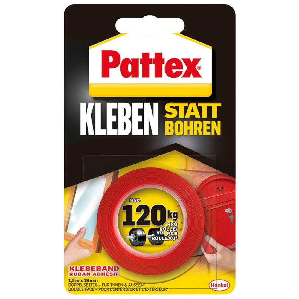 Pattex Kleben statt Bohren Klebeband 1,5 m