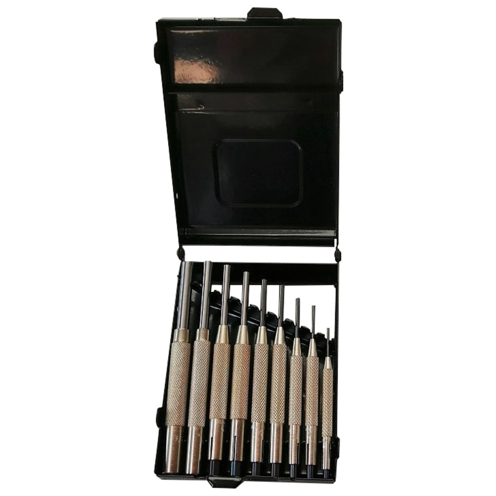 Splinttreiber-Satz mit Führungshülse, 9-teilig, 0,9-5,90 mm