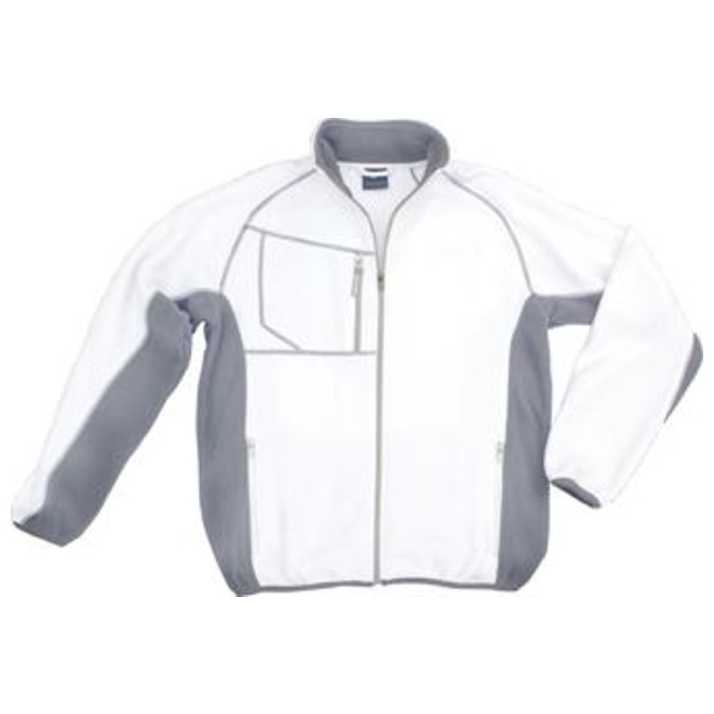 Fleecejacke Champ, Gr. 2XL, weiß/grau
