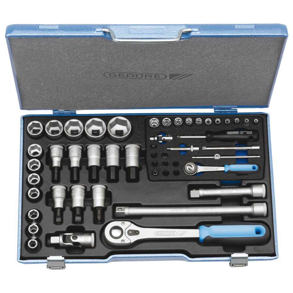 Steckschlüsselgarnitur 1/4" + 1/2", 50-teilig 19 V20U-10
