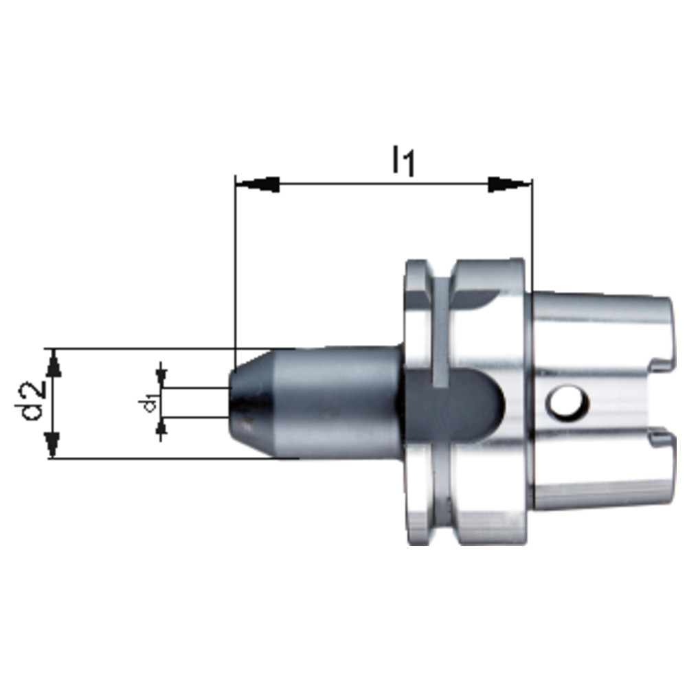 Flächenspannfutter DIN 69893 A HSK-A 63- 8 x 65 mm