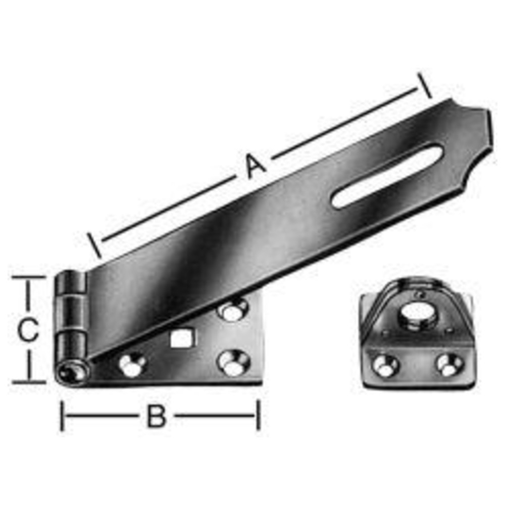 Überfalle mit Öse 100 x 45 mm Edelstahl