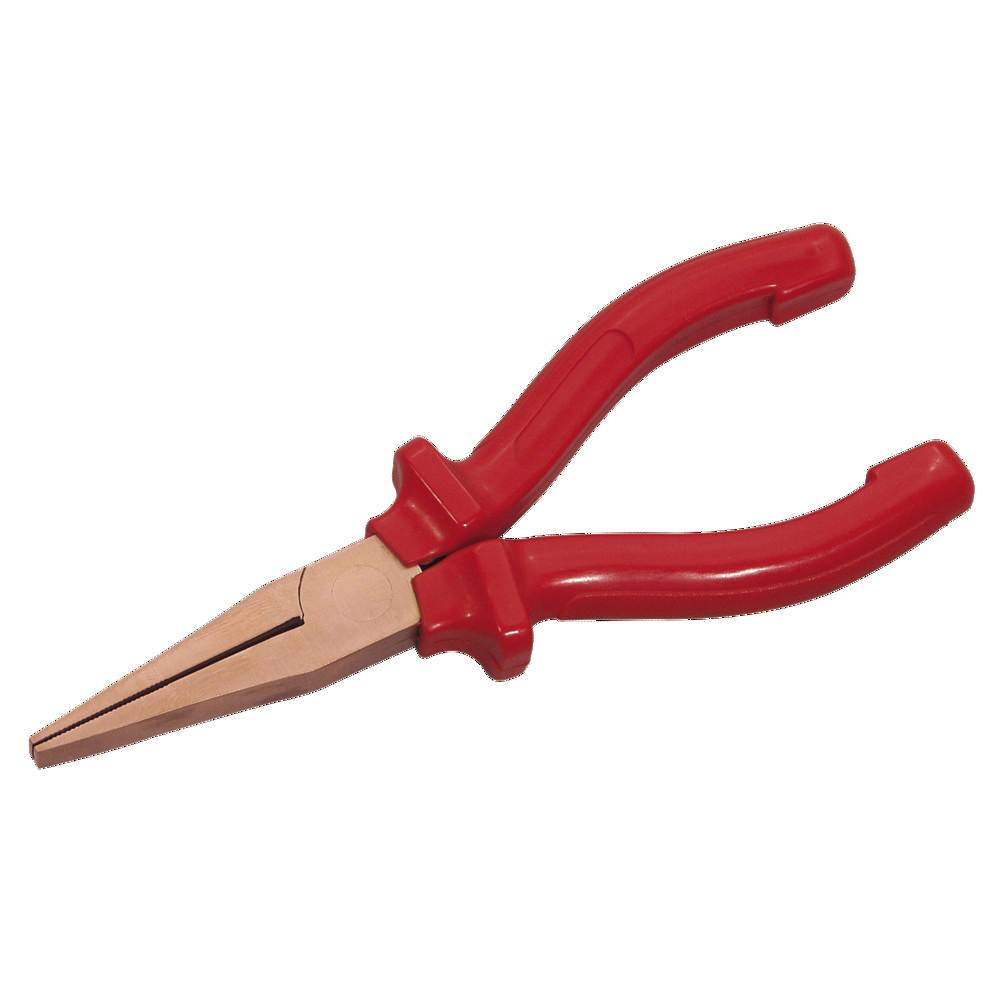 Flachzange funkenfrei, Griffhüllen mit Handschutz, 120 mm
