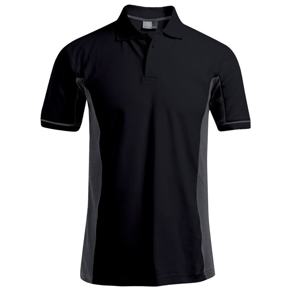 Poloshirt Function Contrast schwarz/lichtgrau Gr. 2XL