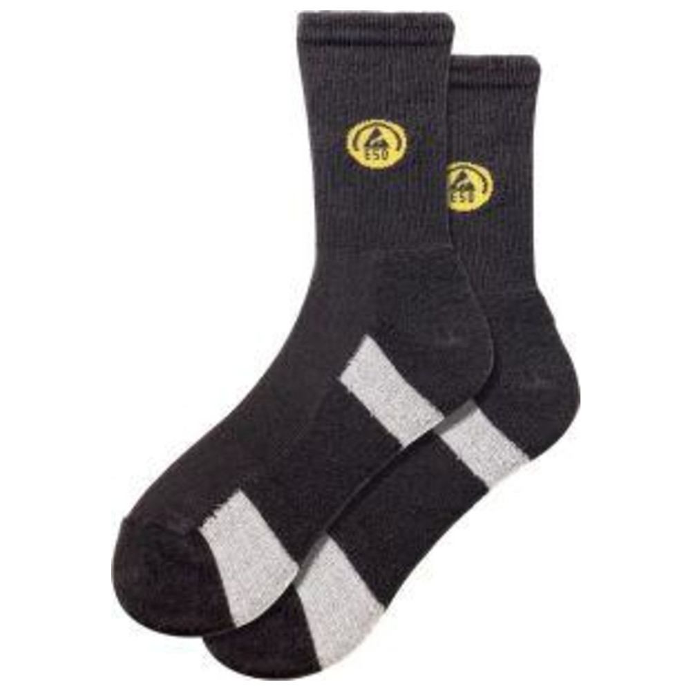 Funktionssocke, ESD, Gr39-41, schw./grau