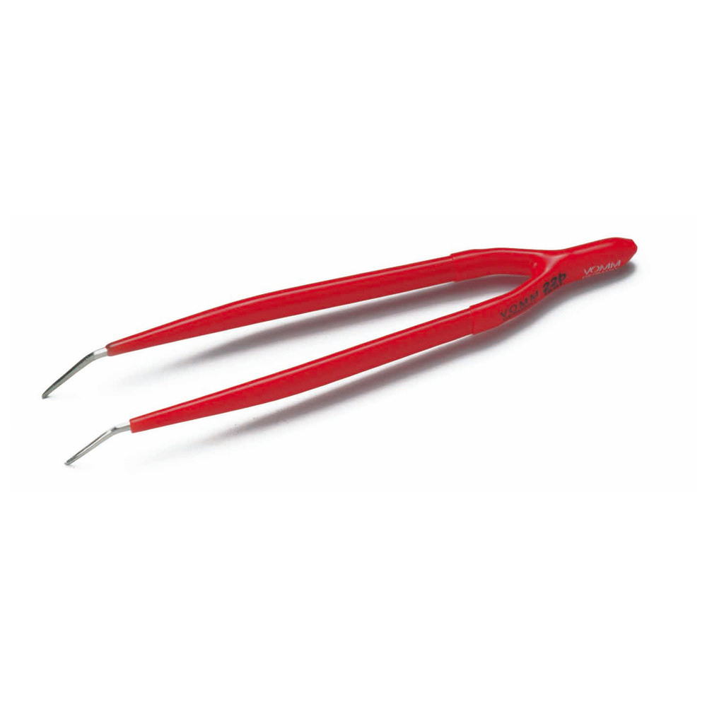 Isolierte Pinzette gebogene, spitze Form, Länge 150 mm