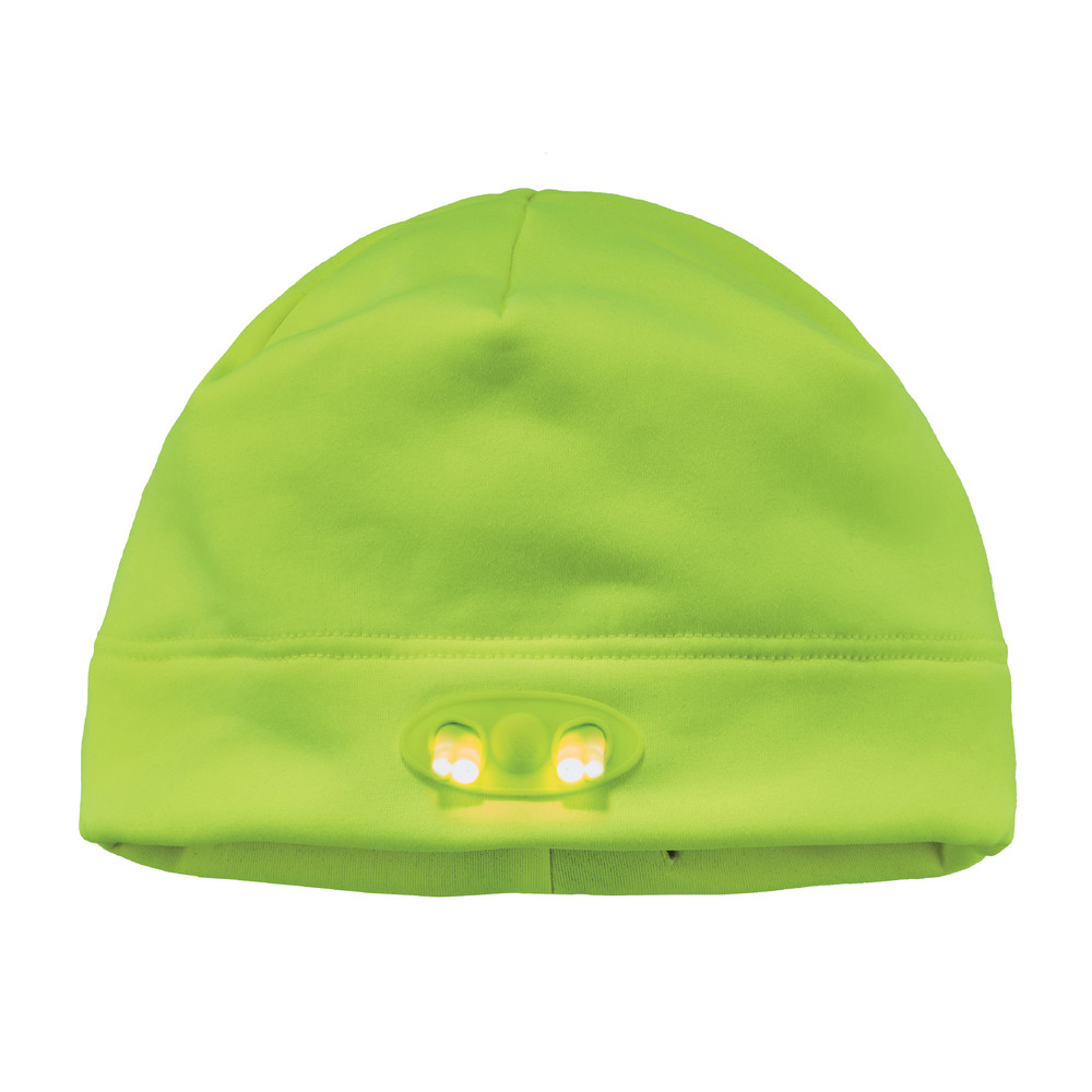 Ergodyne Fleecemütze N-Ferno 6804, mit 4 LEDs, lime