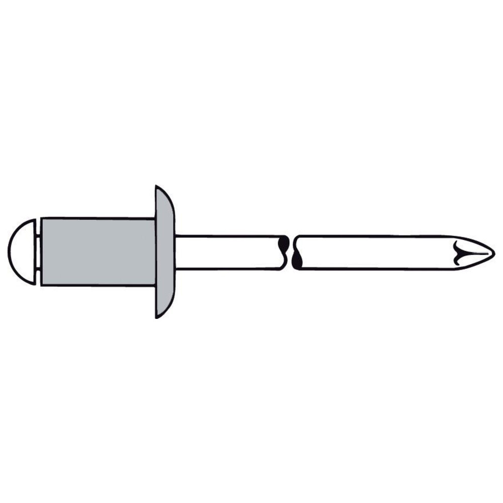 Blindniet Alu VA Flachrundkopf 5 x 10 mm