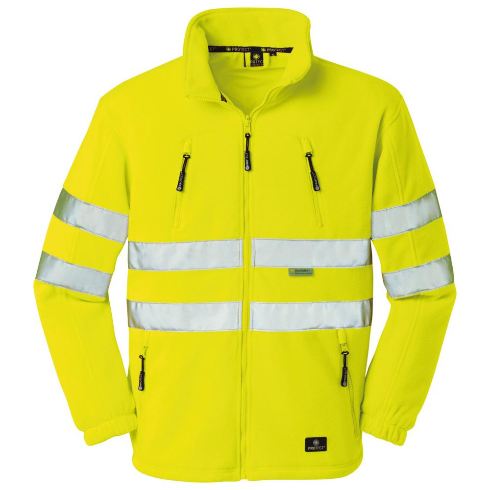 Warnfleecejacke Seattle, leuchtgelb, Gr. 2XL