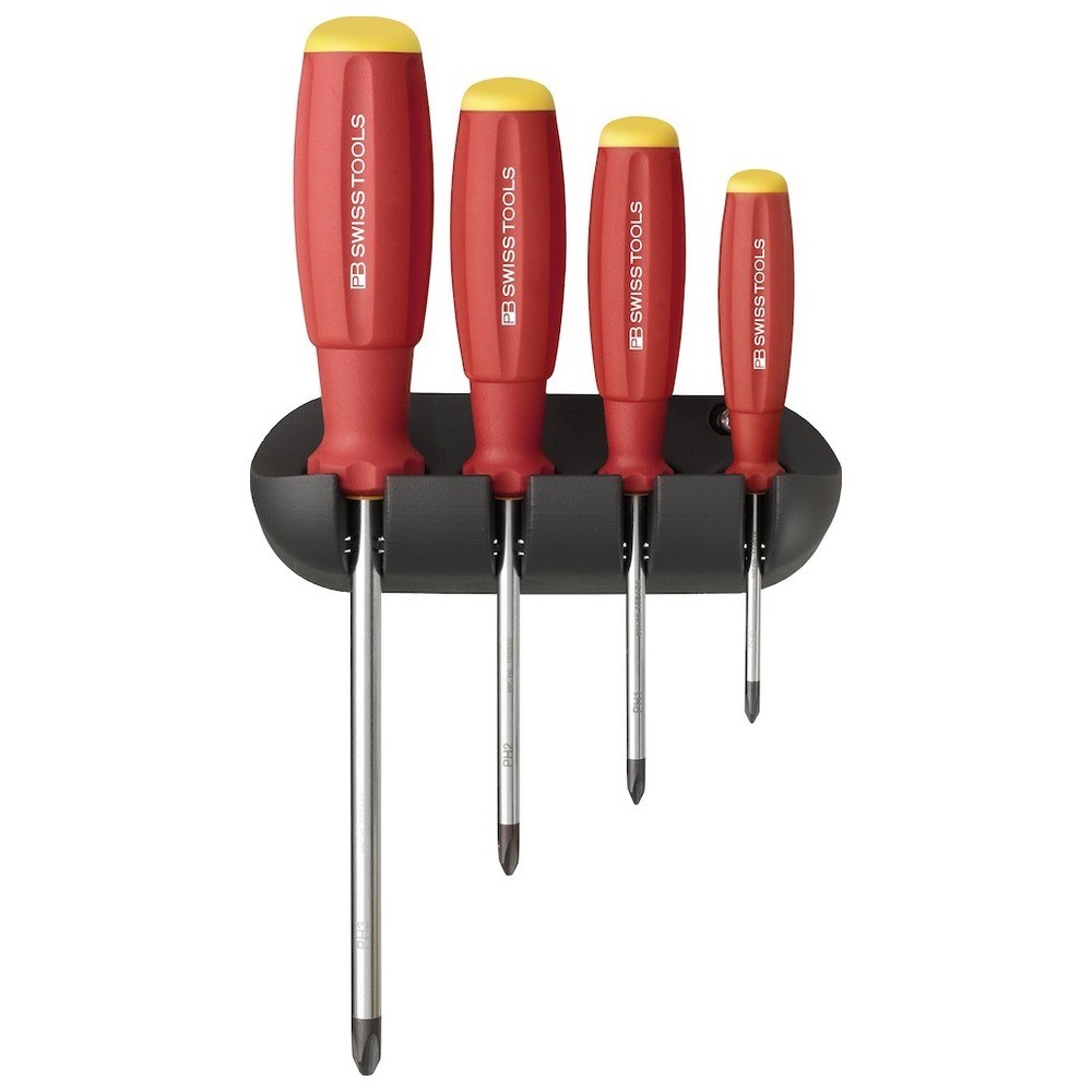 Schraubendreher-Satz 4-teilig PH im Wandhalter SwissGrip PB Swiss Tools