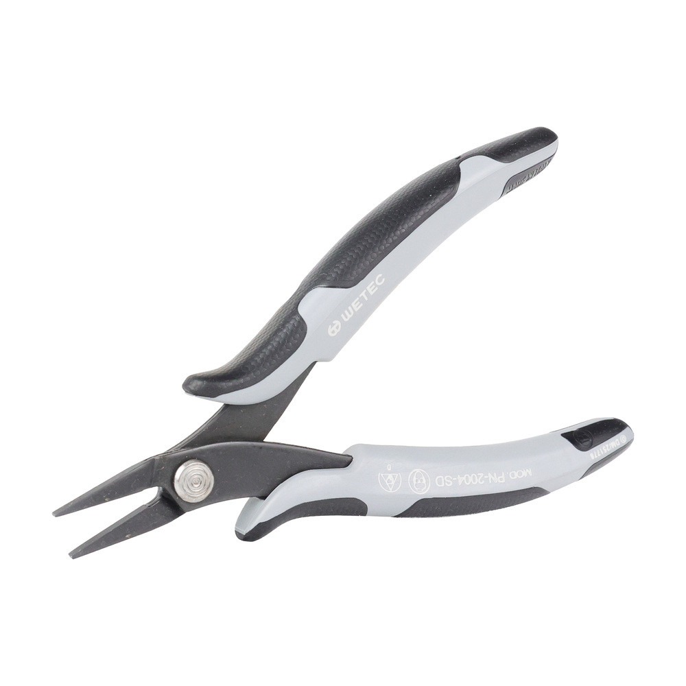 WETEC ECO Mini-Flachzange, kurz, Greifflächen glatt, 3,0 mm, ESD-Griffe