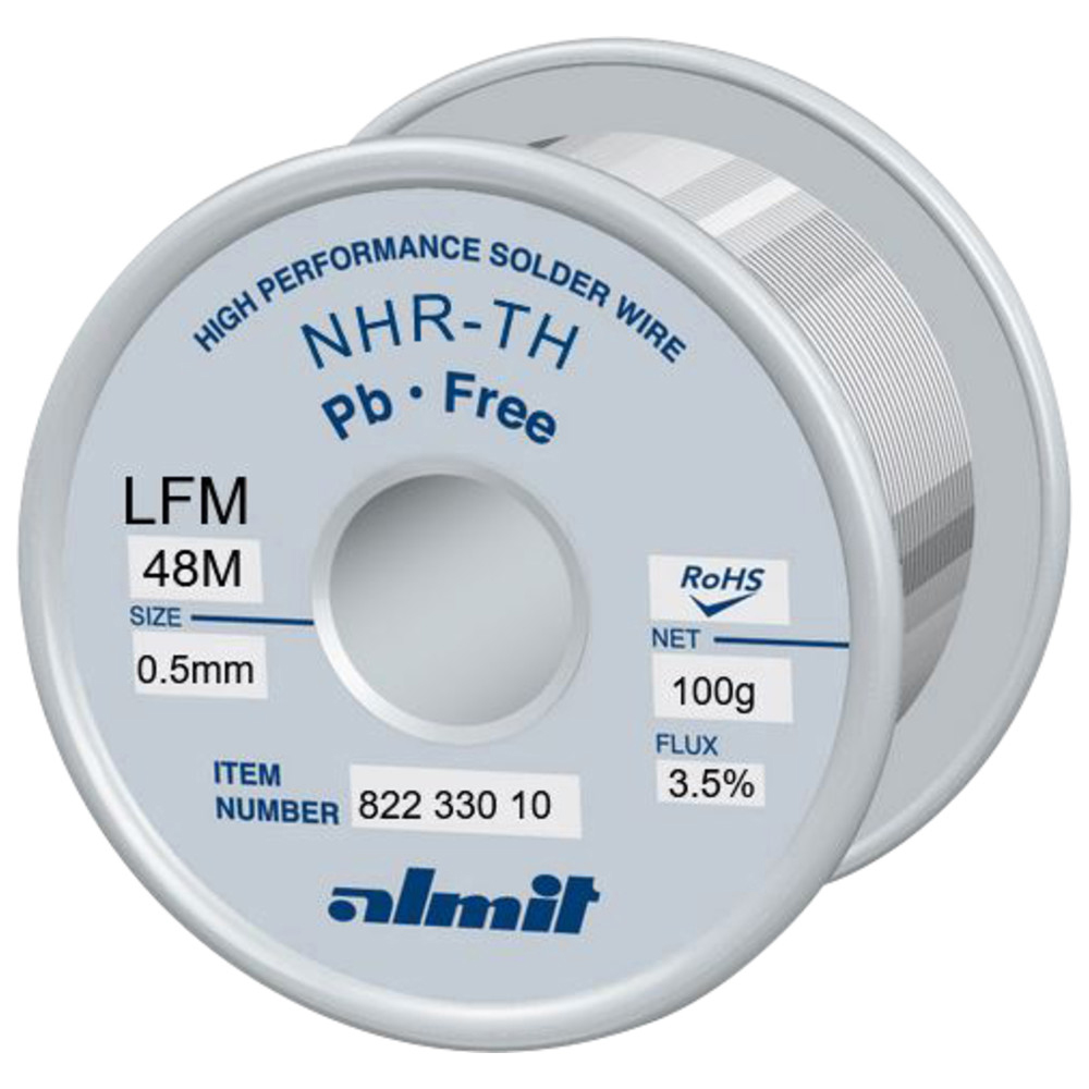 Lötdraht, NHR-TH LFM-48-M, 0,5 mm, 100 g