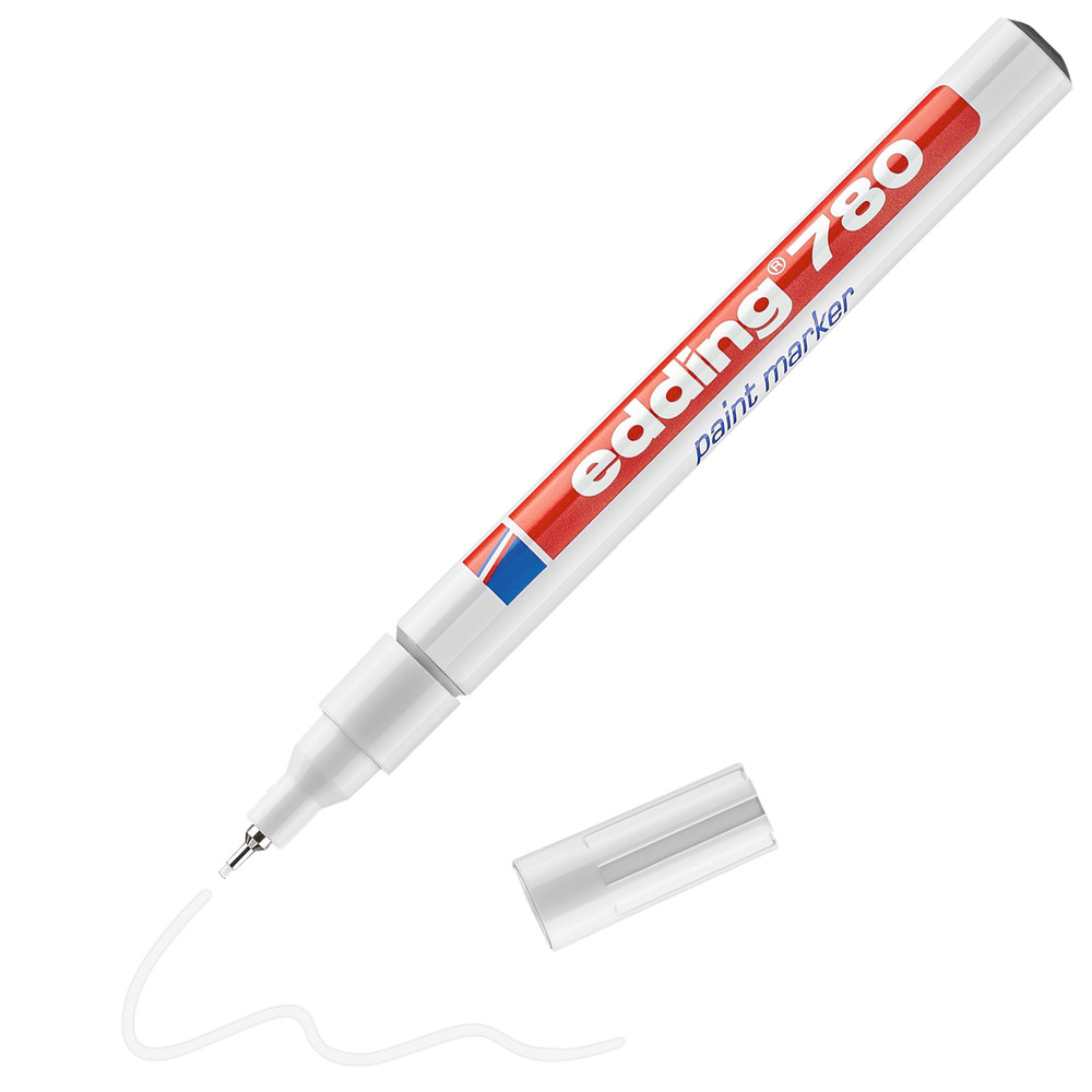 Lackmarker 780, 0,8 mm Rundspitze permanent weiß