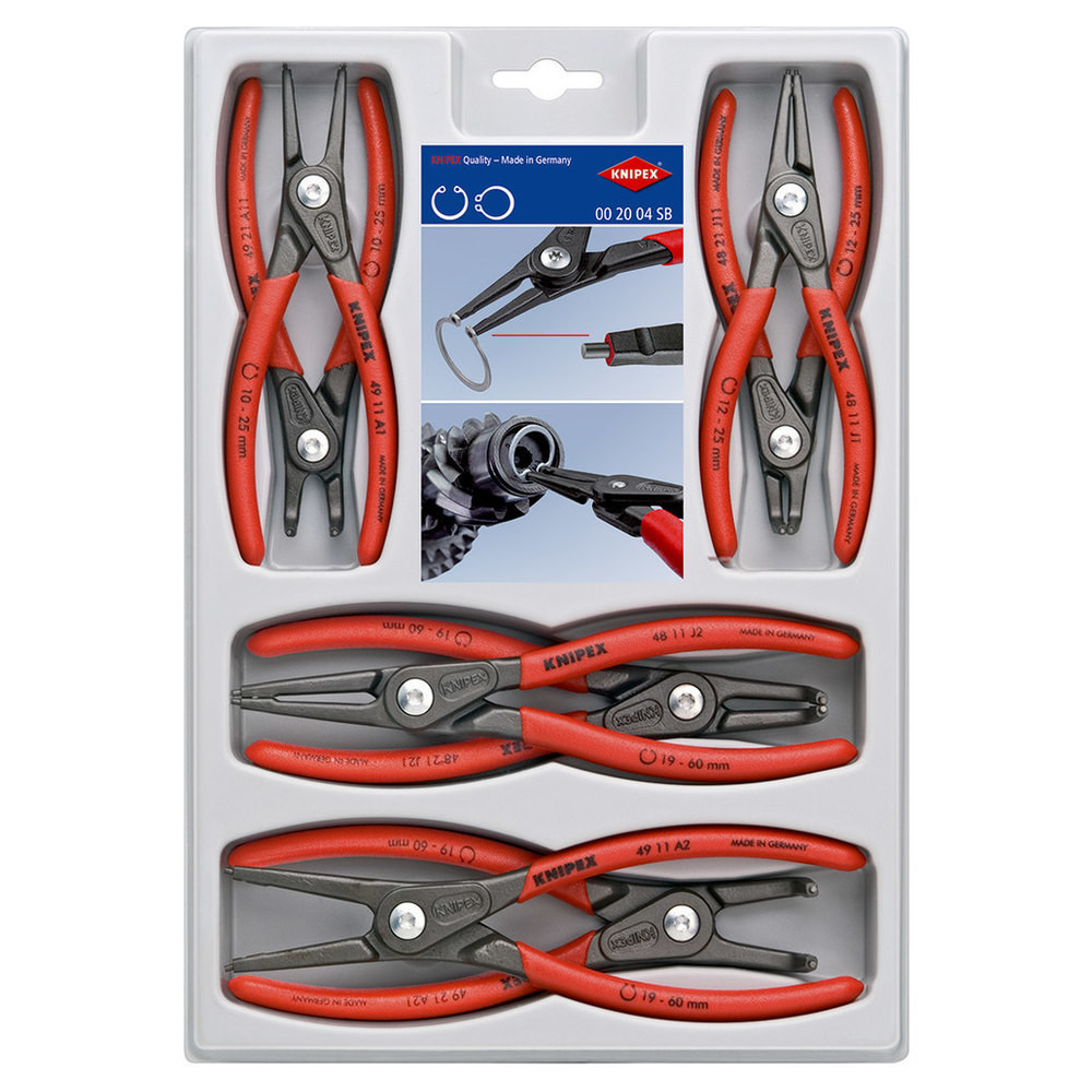 Sicherungsringzangen-Set 8-teilig SB Knipex
