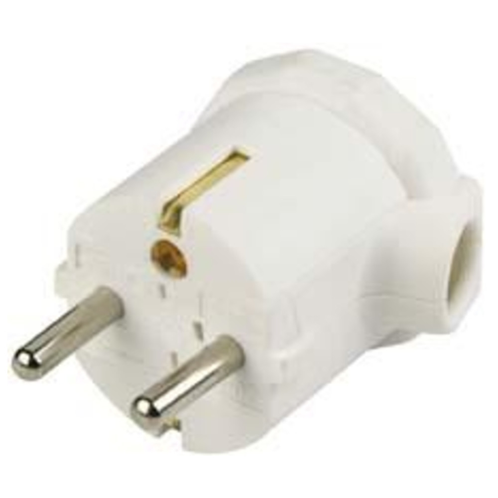 Stecker seitliche Einführung weiss