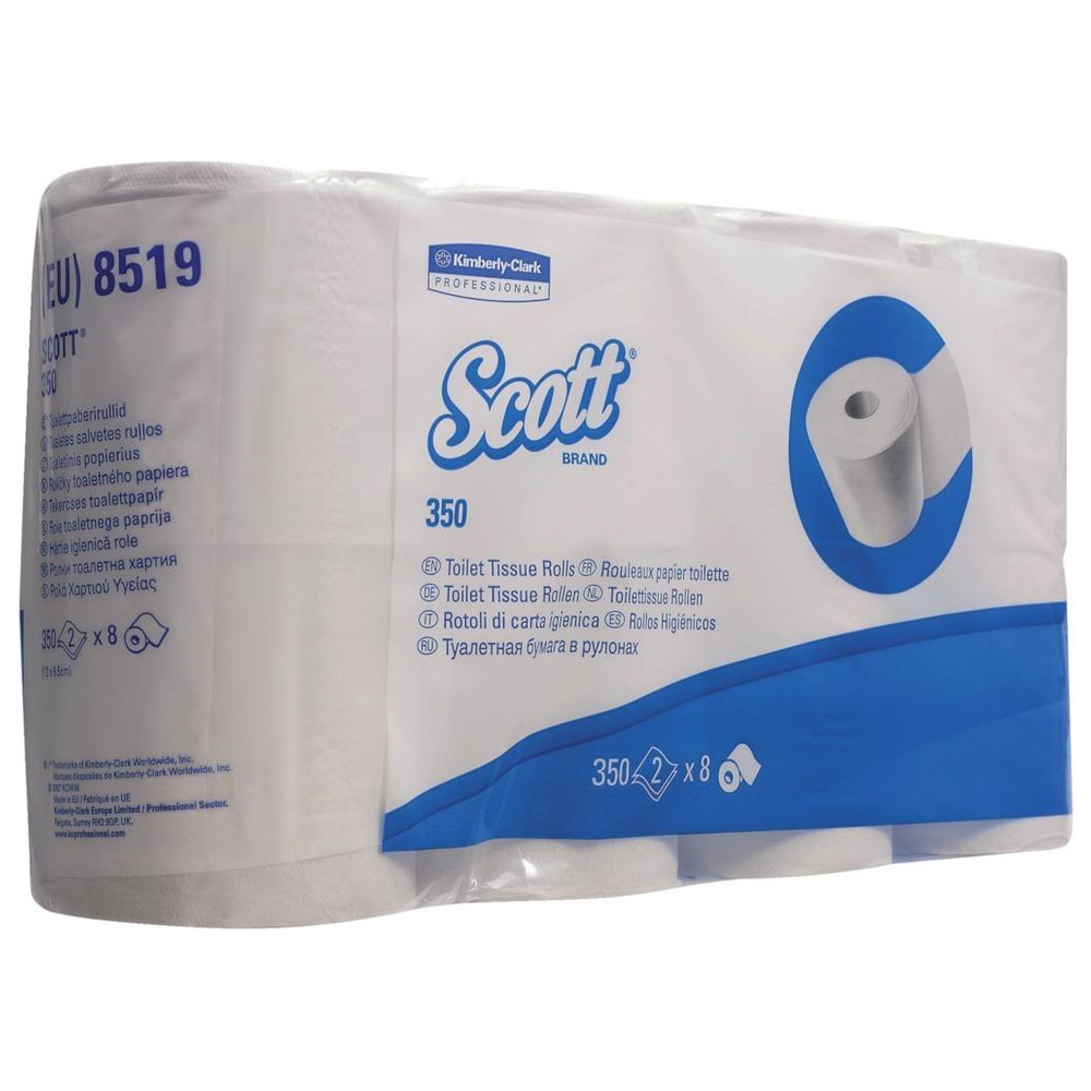 SCOTT 350 Toilet-Tissue 2-lagig hochweiß 8 x 350Blatt