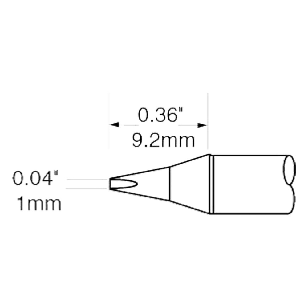 Metcal Lötpatrone für MFR-H1-SC, 1,0 mm, 9,20 mm, Meißel