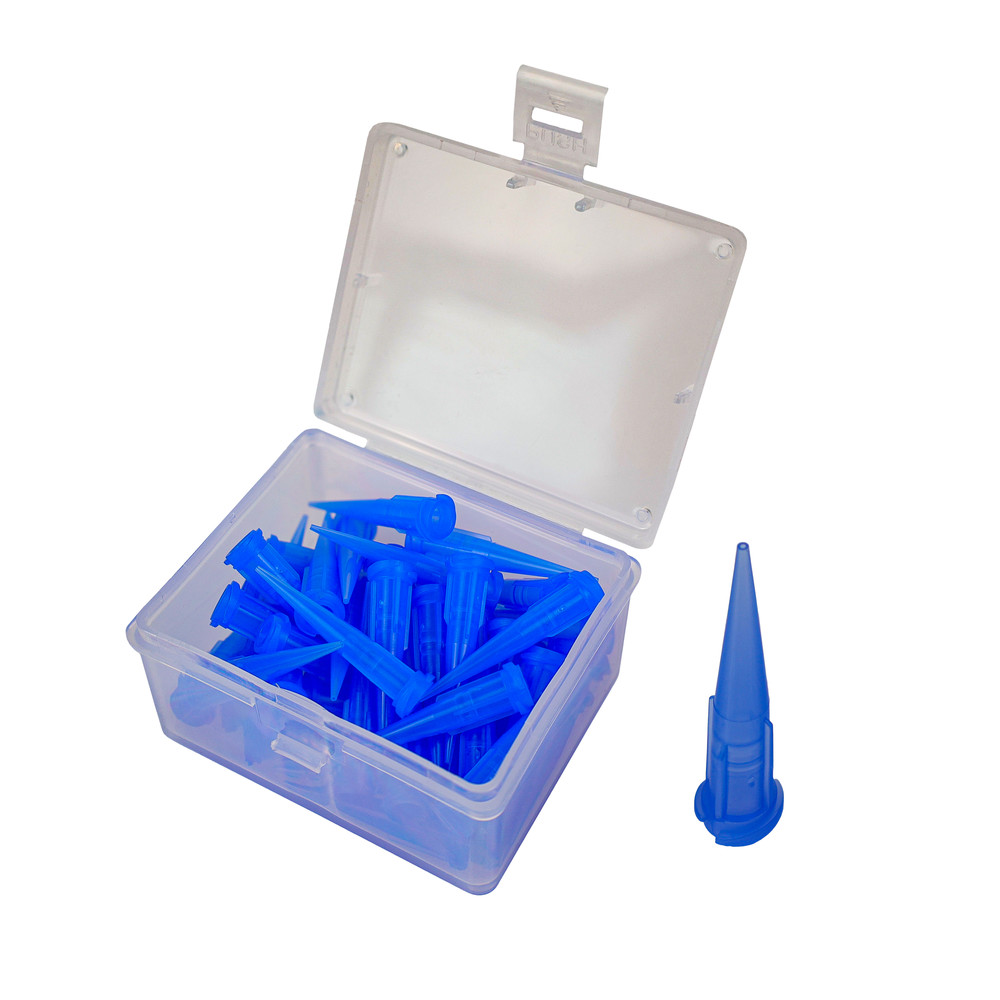 WETEC Kunststoff-Dosiernadel, 0,41 mm / Gauge 22, blau