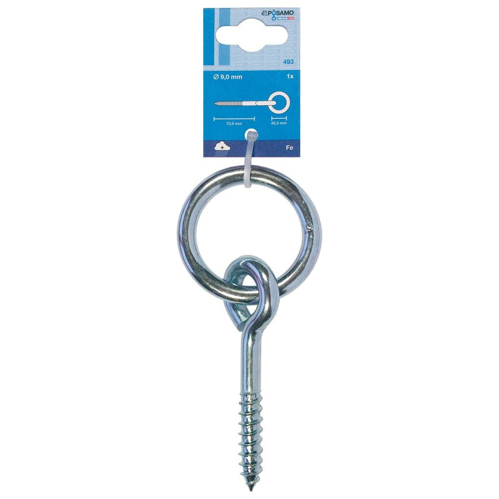 Krippenring mit Holzgewinde Stahl-verzinkt à 1Stück