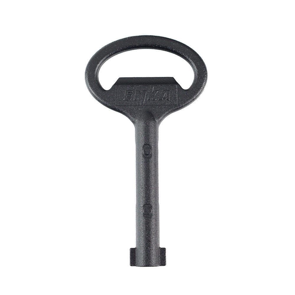 Schaltschrankschlüssel DIN 43668, Bohrung 5 MM, Doppelbart, schwarz