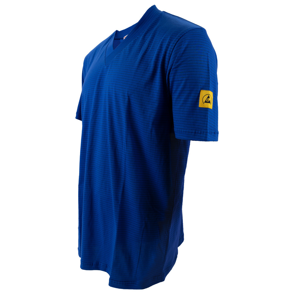 WETEC ESD T-Shirt, mit V-Ausschnitt, XL, blau, Bild 3