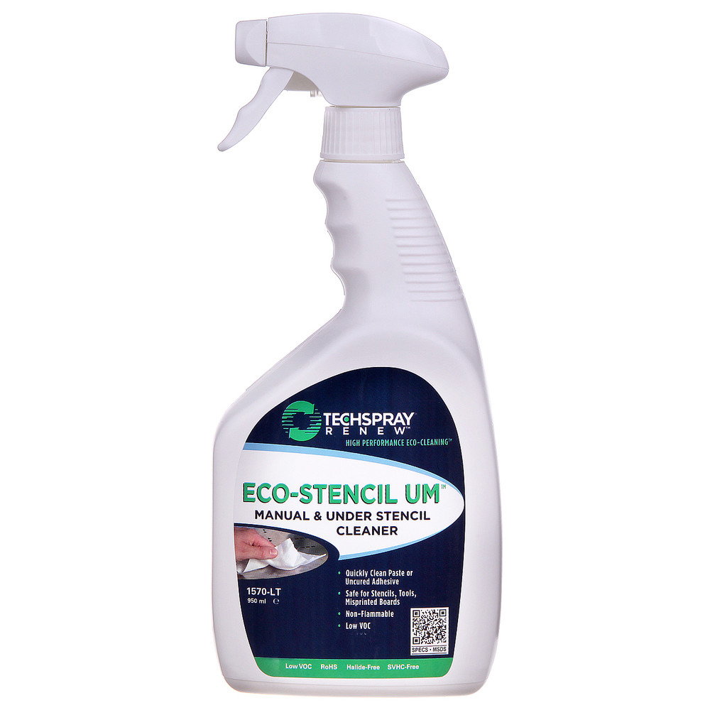 Techspray Eco-Stencil Schablonenreiniger, 950 ml Sprühflasche