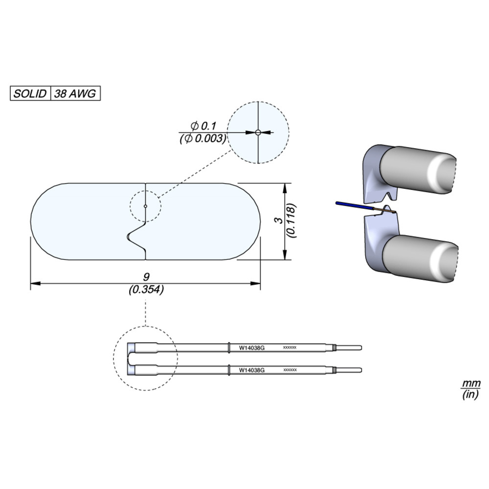 JBC Abisolierkartusche, AWG 38