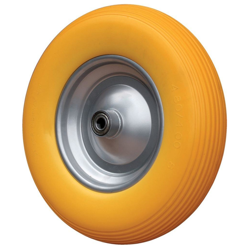 Rad vollgeschäumt 400/100Kugellager und Achse 17 mm