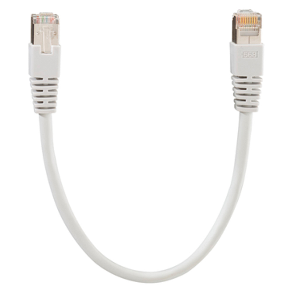 Patchkabel Cat-5e 2xRJ45 mit S/FTP, 0,23 m, grau