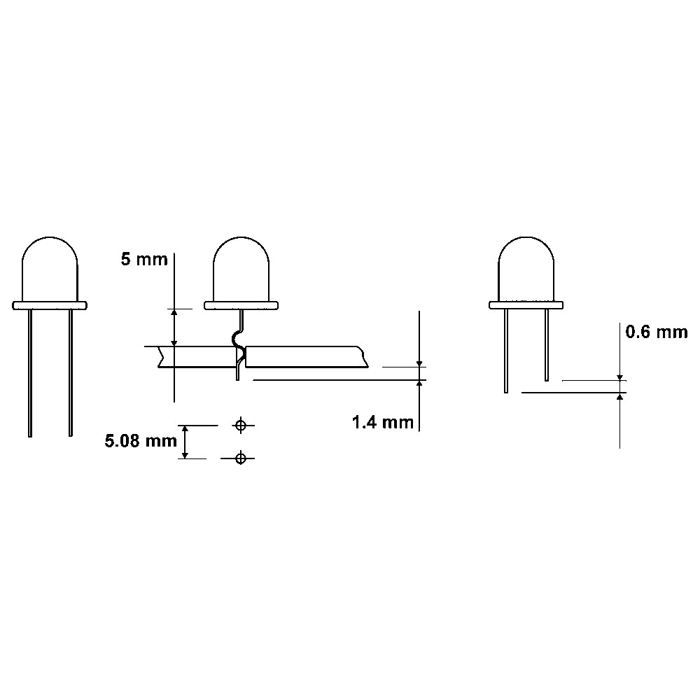 WETEC Matrize für Vorformgerät, Biegen und Schneiden von LEDs, 2,54 und 5,08 mm