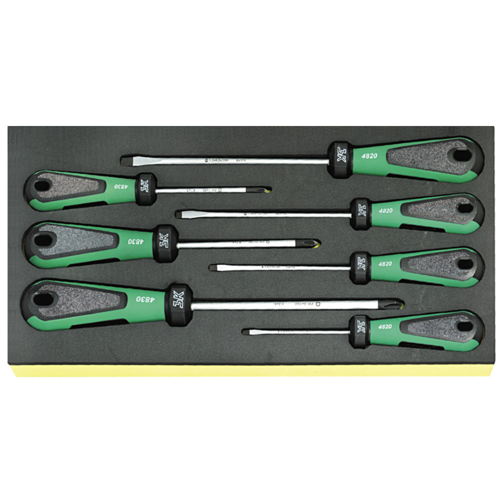TCS 4820/4830 Schraubendrehersatz 3K DRALL 7 teilig in TCS Einlage