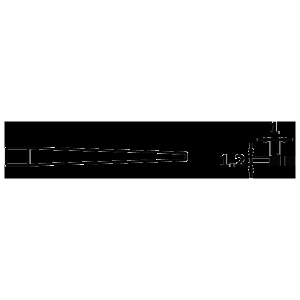 WETEC ECO Mini-Flachzange, lang, Greifflächen glatt, 1,2 mm, ESD-Griffe