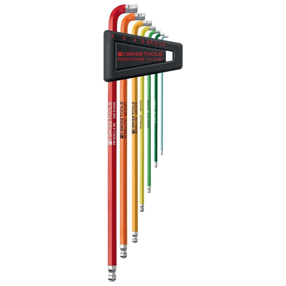 Winkelschraubendreher- Satz im Kunststoffhalter 7-teilig1,5-6 90-100Grad Rainbow