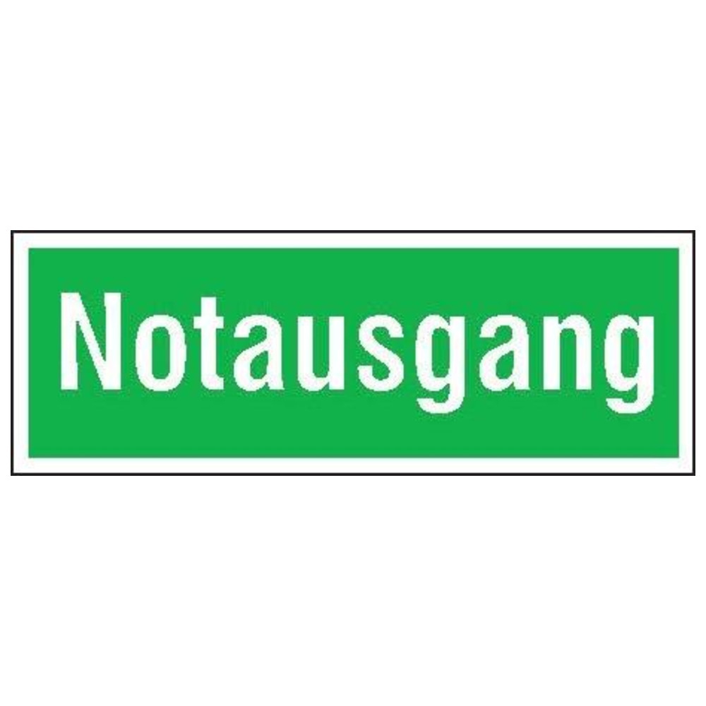 Sicherheitsschild Alu Notausgang 400 x 140