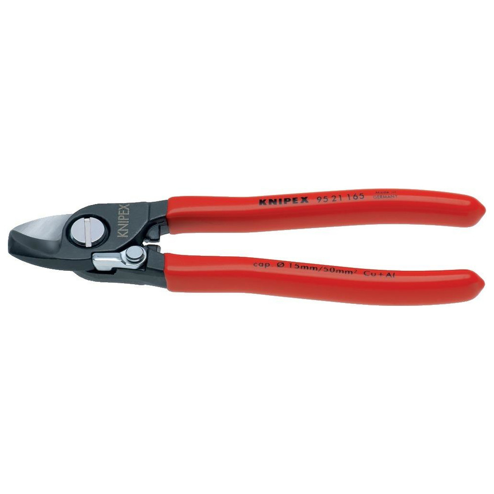 Kabelschere mit Öffnungsfeder 165 mm mit Kunststoff Griff