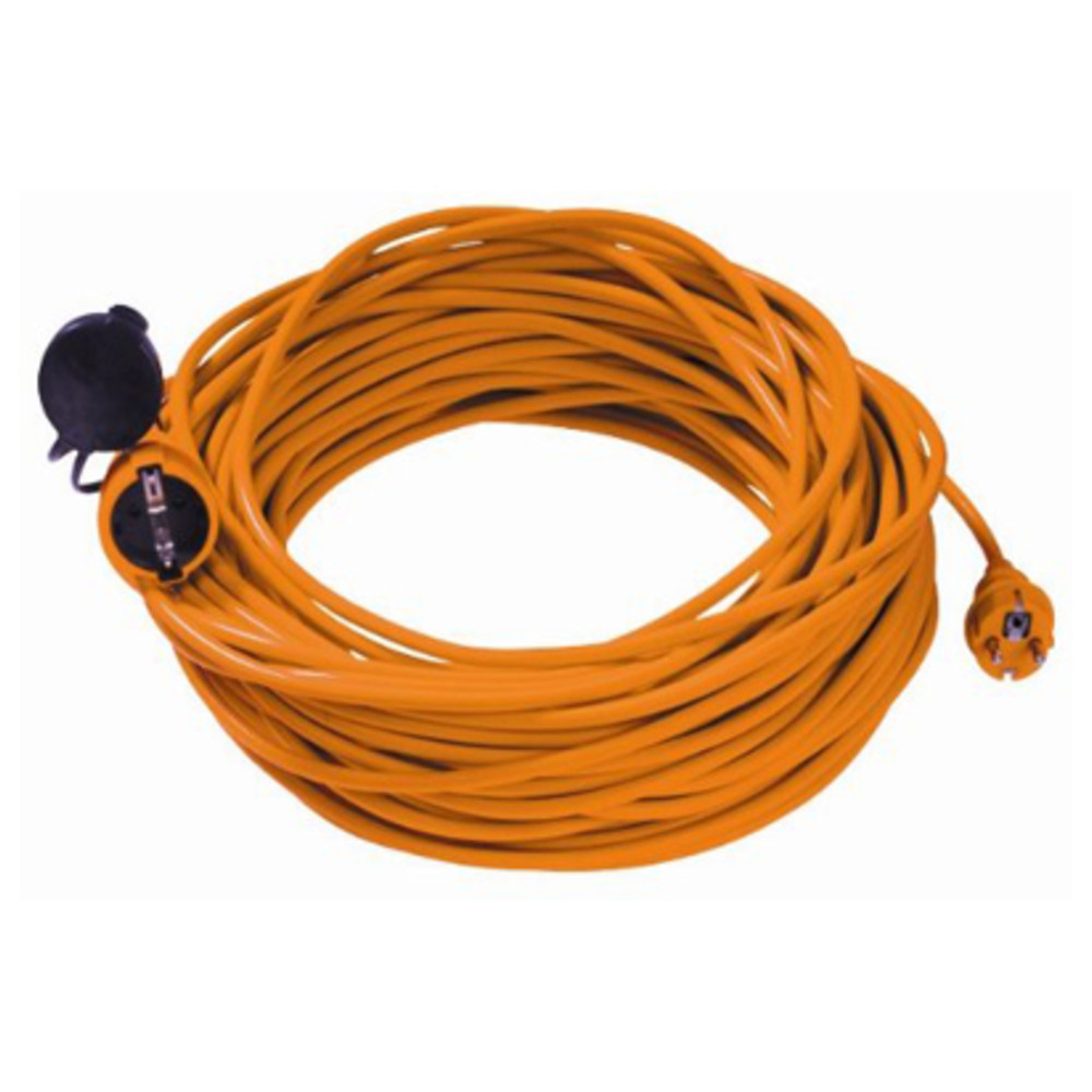 Schuko-Verlängerung, 3 polig PVC, orange, 25 m