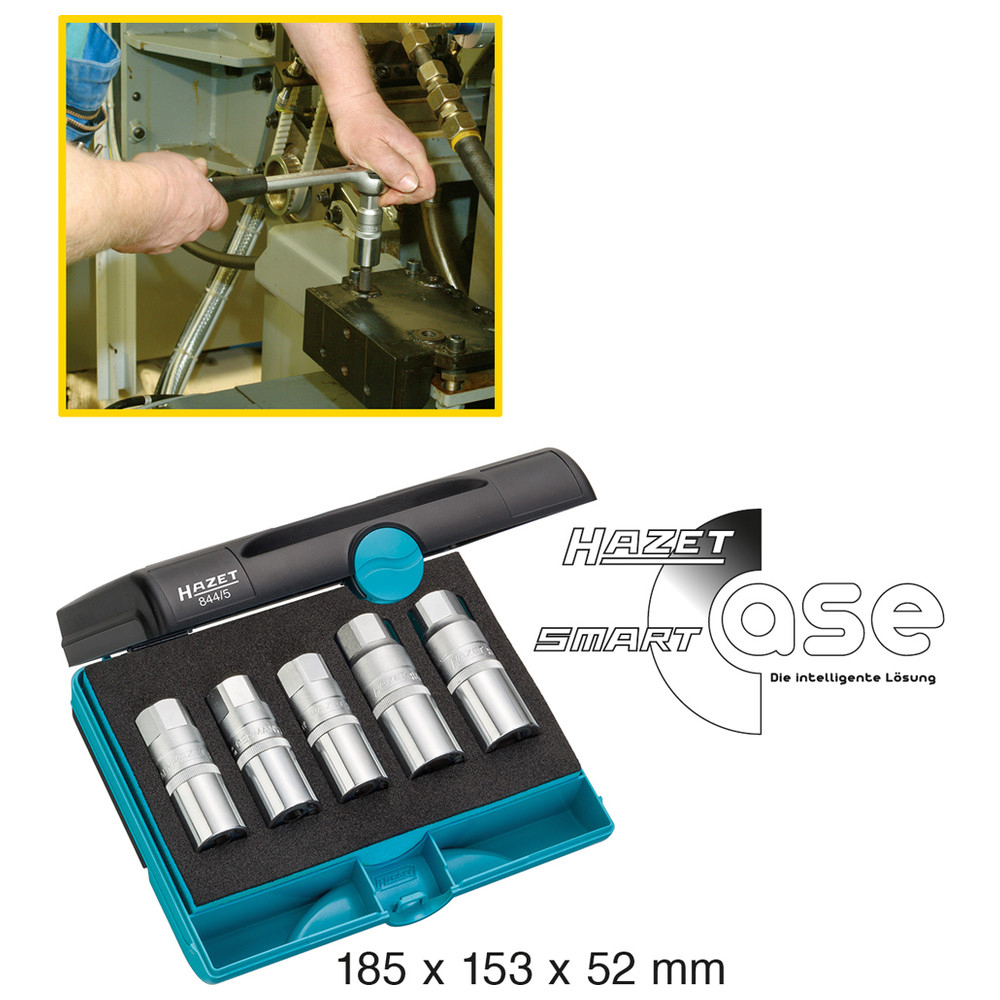 Stehbolzen-Ausdreher-Satz 844/5 - Vierkant hohl 12,5 mm (1/2 Zoll) - Anzahl Wer
