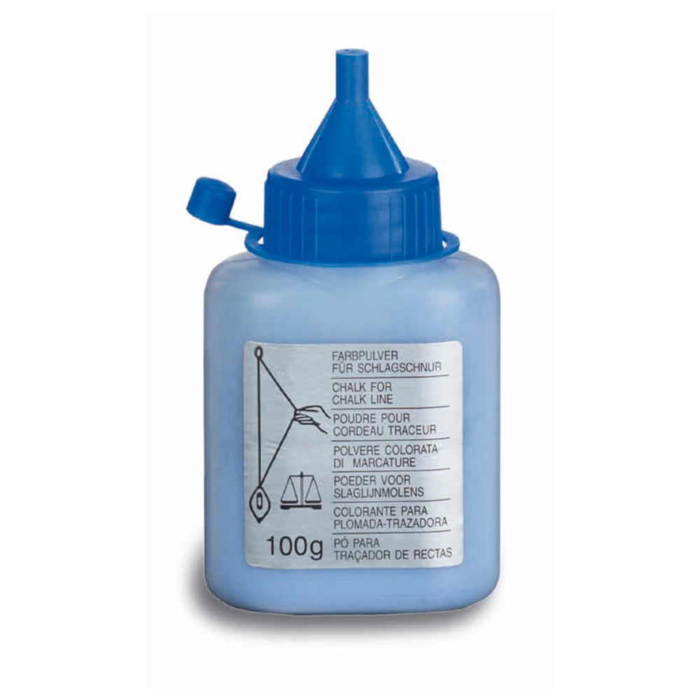 Farbpulver blau für Schlagschnurroller, fett- und ölfrei, in Kunststoffflasche