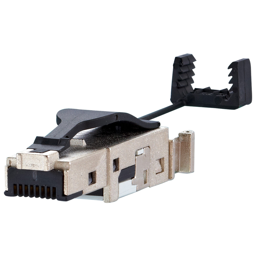 Stecker E-DAT Industry RJ45 field plug black, IP20, Cat. 6