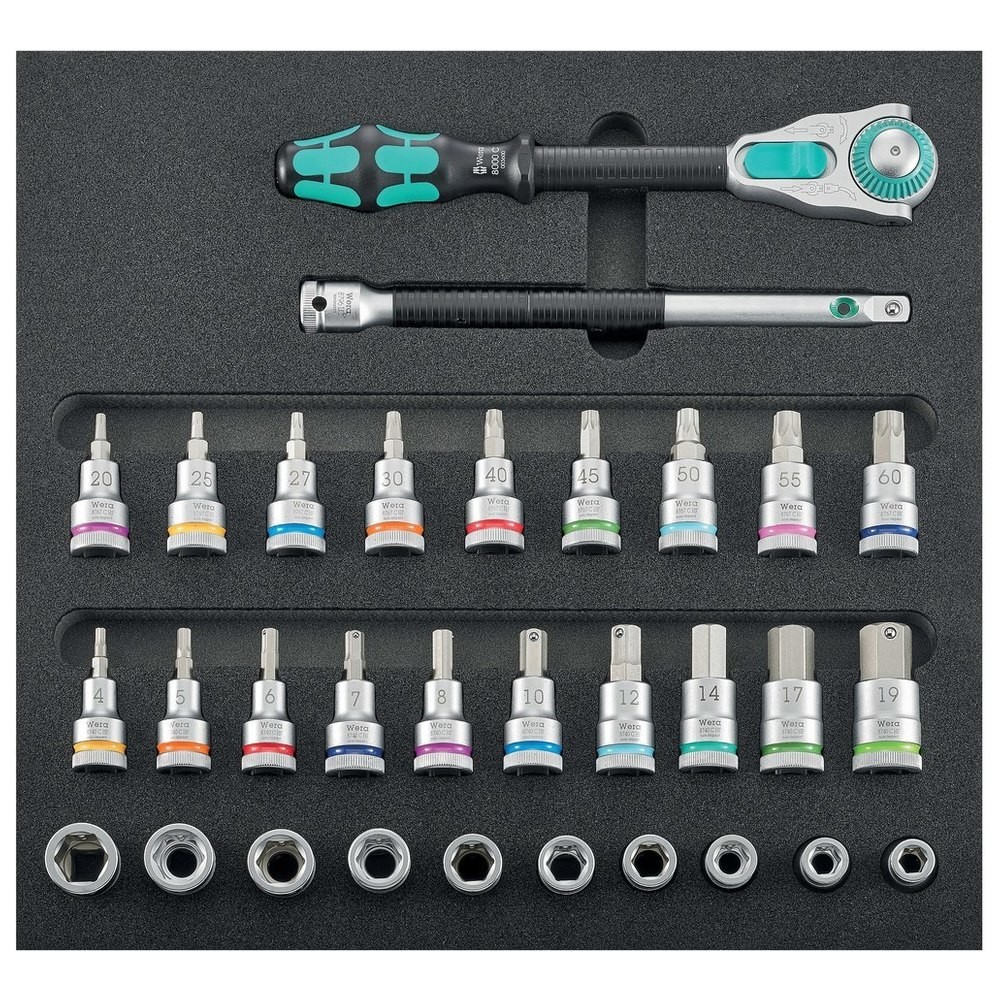 Werkzeugmodul 1/3 Steckschlüssel 1/2" Zyklop und Haltefunktion Wera