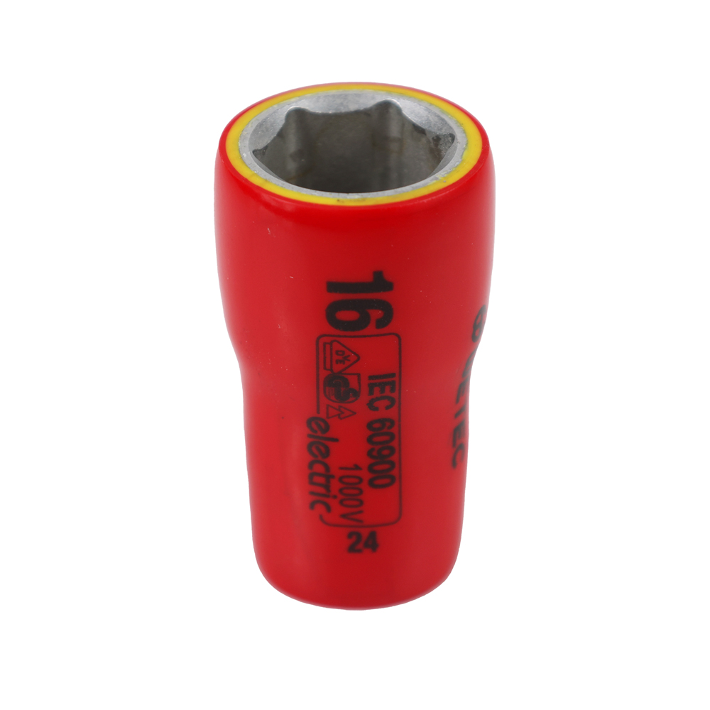 WETEC Sechskant-Steckschlüssel-Einsatz, 3/8", Größe 16 mm, 1000 V/VDE/GS