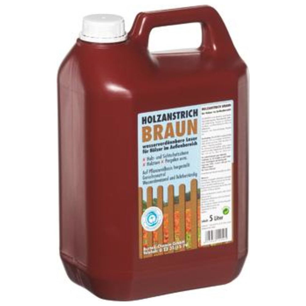 Holzanstrich 5 l, braun Kunststoff-Kanister