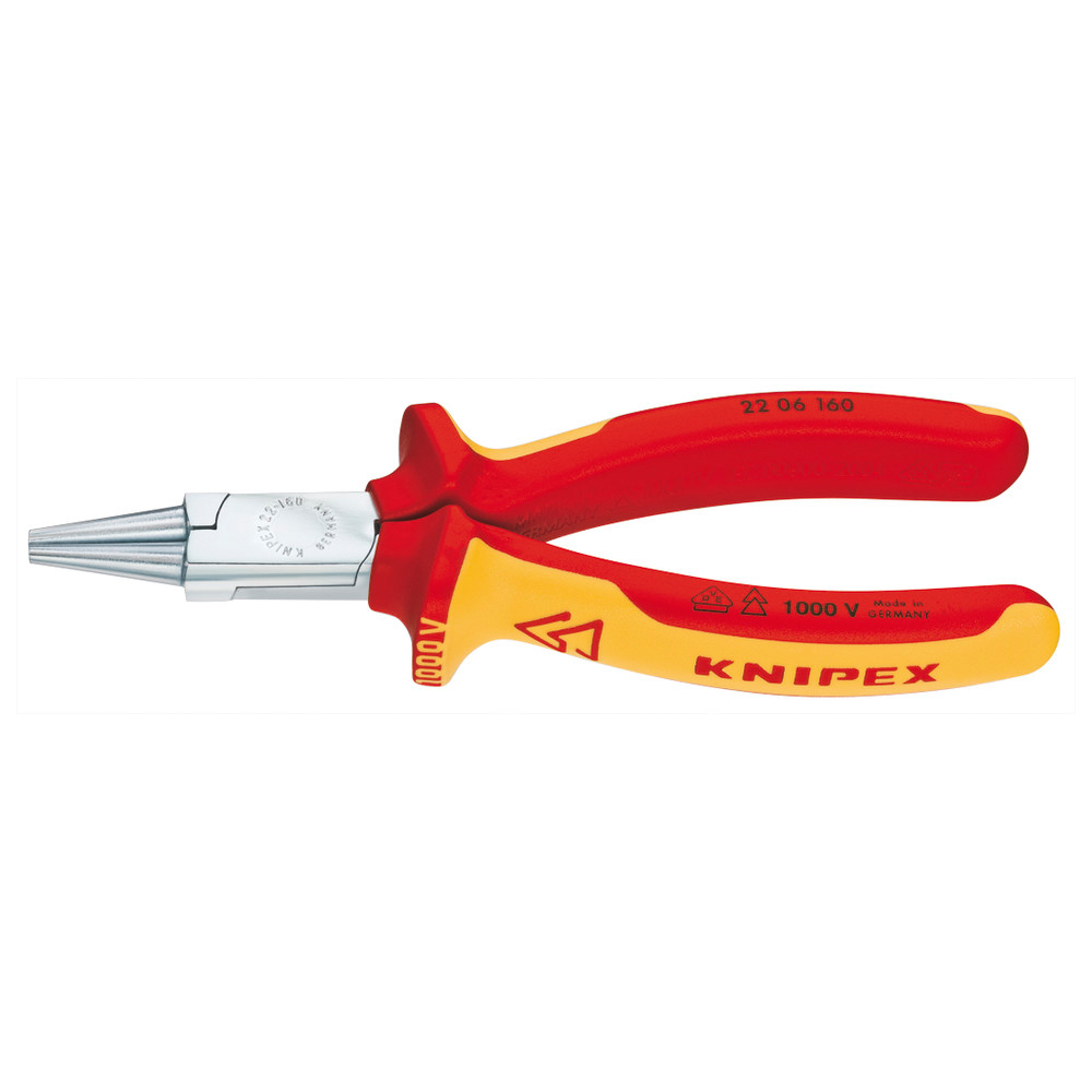 Rundzange VDE 160 mm mit Mehrkomponenten Griff