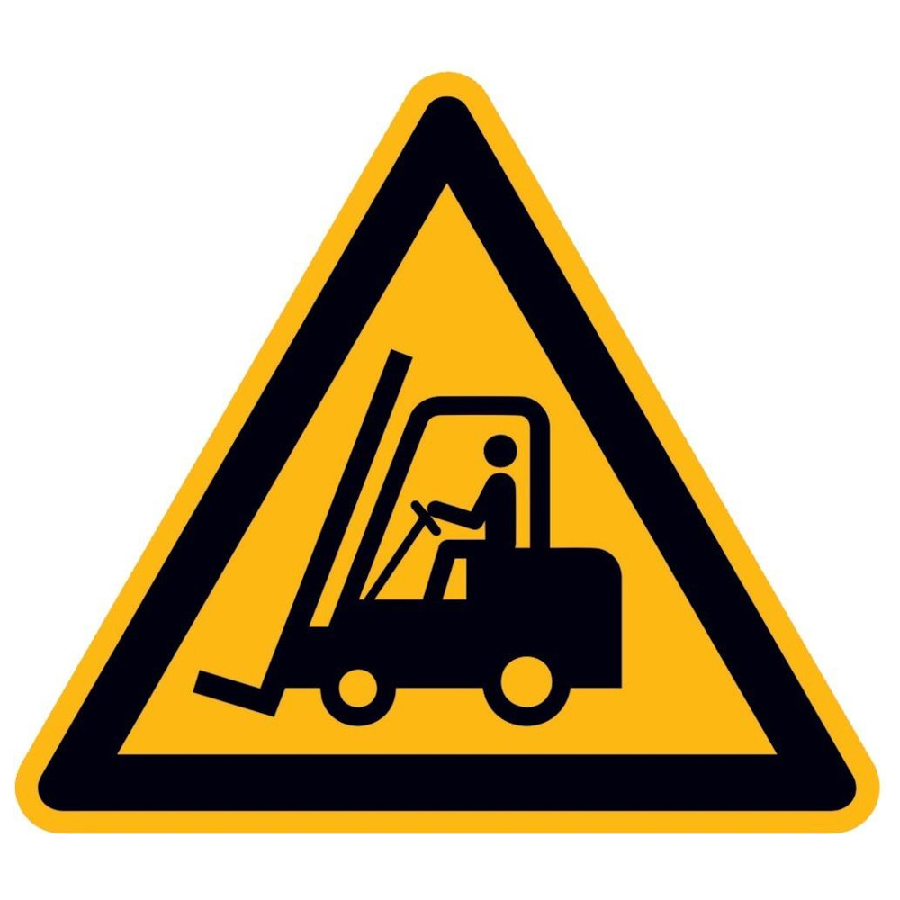Warnschild Alu gepr Flurförderzeuge SL315 mm