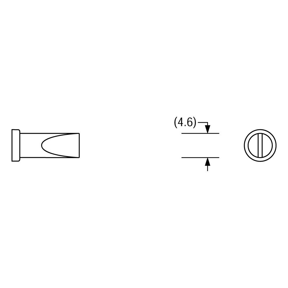 Lötspitze für Weller Serie LT, Meißelform, LT D/4,6 x 0,8 mm, gerade